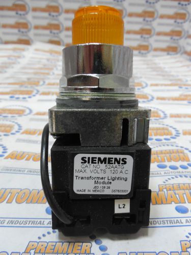 SIEMENS, 52PT6G9A, PUSH TO TEST PILOT LIGHT TRANSFORMER TYPE 120 VOLTS, AC