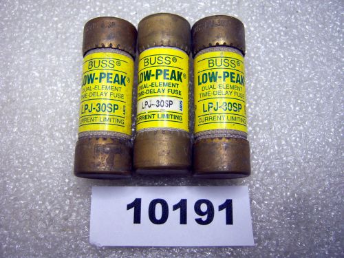 (10191) Lot of 3 Buss LPJ-30SP Fuses