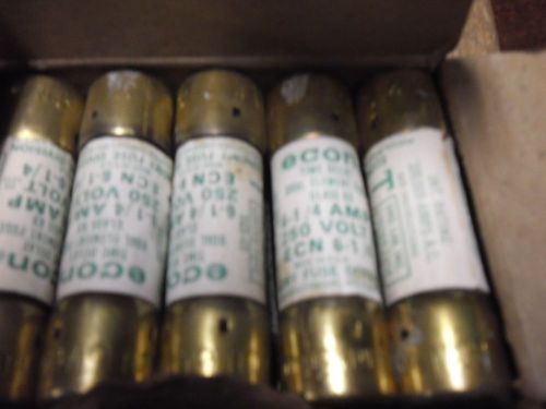 ECON Economy ECN 6 1/4 Dual Element Fuses 6.25 / 6 1/4 Amps Box Of 10 New Fuses