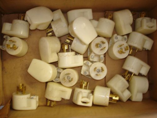 HUGE LOT OF 20 NEW BRYANT NYLON 6-15P PLUG 15AMP, 125VAC