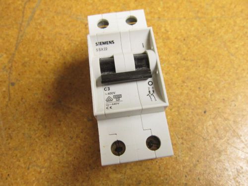 Siemens 5SX22 C3 Circuit Breaker 400V 480 VAC Max