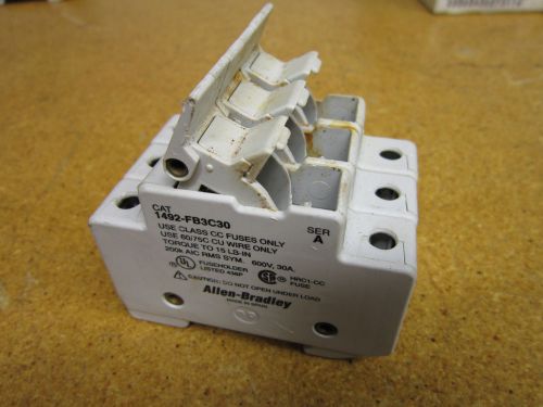 Allen Bradley 1492-FB3C30 Ser A FUSE HOLDER WITH 3 POLES 30A