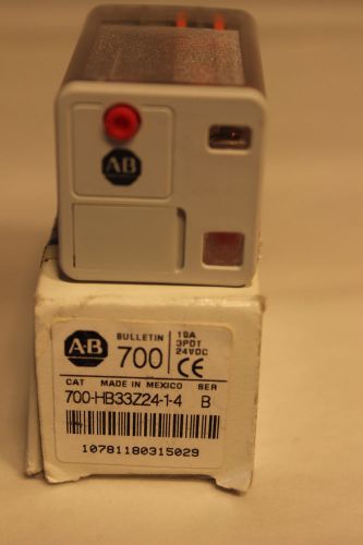 *NEW* Allen Bradley 700-HB33Z24-1-4 10A 3PDT 24 VDC RELAY