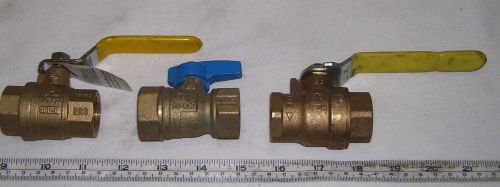 Lot of  3 NEW Brass Ball Valves  3/4&#034; NPT   *FREE SHIPPING*