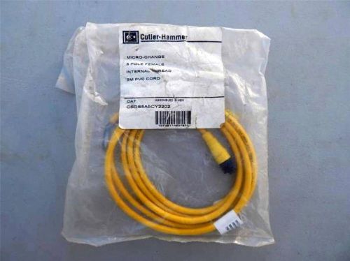 Cutler hammer csds5a5cy2202 - cordset, 5 pin female, micro qd, 2m,   nib for sale