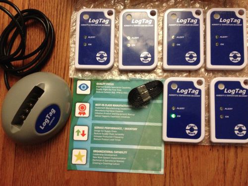 LogTag HAXO-8-KIT6 Logtags Temperature/RH Data Logger, Internal Sensors, Cradel