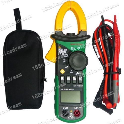 MASTECH MS2008A Digital Clamp Meter AC DC Current Volt Resistance Tester K N0122