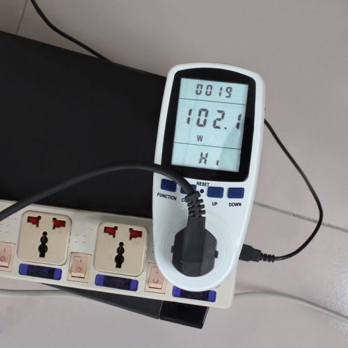 US Plug Power Factor Meters Electricity Energy Voltage Amps Watt Meter Monitor