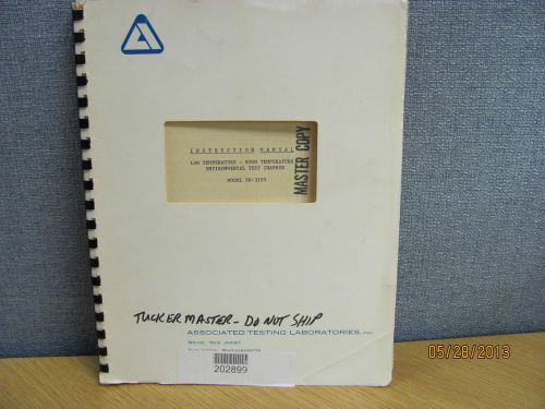 Atl model sk-3105: low-high temp. environ. test chamber - instr manual 16638 for sale