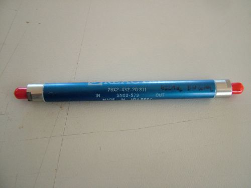 RF COAXIAL FILTER BANDPASS CF : 432MHz  BW : 20MHz REACTEL 7BX2-432-20