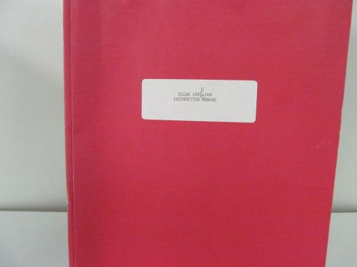 ELGAR 1001B-168 Power Sources Instruction Manual w/schematics