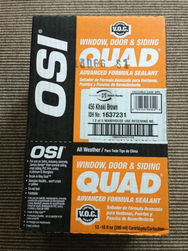 Caulk QUAD Advanced Formula Window Door &amp; Siding  456 KHAKI - BROWN 12 pk