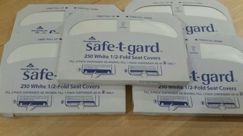 1250/Cs 1/2 Fold Paper Toilet Seat Cover 250/Pk;5pks/Cs