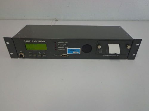 Sage EAS ENDEC Encoder/Decoder 1822 Sage Alerting Systems CATV FREE SHIP