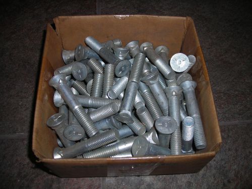 NEW LOT 75 PIECES OF GRADE 5 ALUMINUM 1/2&#034; x 3&#034; PLOW BOLTS HEAVY 12 LBS