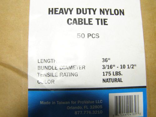 50  36 in  nylon 175LB zip ty raps wire ties hvac