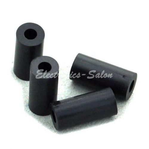 100x 15mm Black Nylon Round Spacer, OD 7mm, ID 3.2mm, for M3 Screws, Plastic.