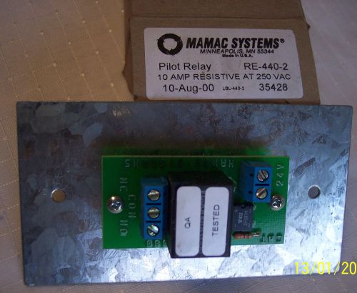 Mamac systems pilot relay re-440-2 10amp resistive at 250vac  35428  bin # 16 for sale