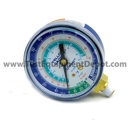 Yellow Jacket 49052 2 1/2&#034; Gauge (F), Blue Compound, 30&#034;-0-120 Psi