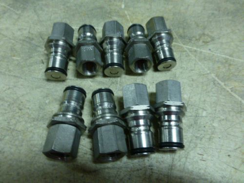 9 NEW SS HANSEN SERIES HK 2HIG MALE COUPLER 1/4 NPT   NO RESERVE