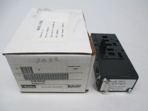 New parker k022112 sub base 1/8 1/4 1/2in npt pneumatic valve d283651 for sale