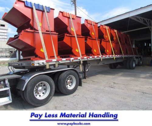 Dump Hopper 2 YARD UNIT N STOCK 2000lb CAPACITY QUICK SHIP TILT SELF DUMPING