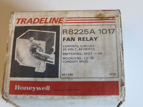 HONEYWELL  FAN RELAY #R8225A 1017      NEW       4-20