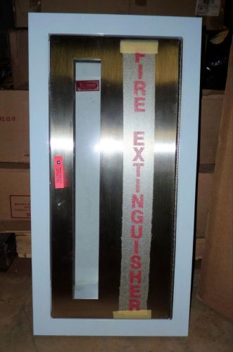 NEW Larsens Recessed Fire Extinguisher Cabinet for 20 lbs Stainless Door