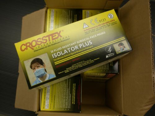 CROSSTEX FLUID RESISTANT SURGICAL FACE MASKS ISOLATOR PLUS GPRN95 - 168 PCS