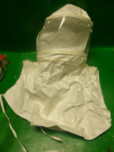 Lot of 4 new bullard tychem sl double bib respirator hood 20sicn ,used with papr for sale