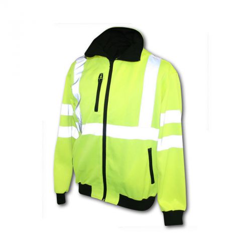 Hi-Vis Full Zip Jacket,Meets ANSI/ISEA 107-2010Class 3 Standards,Zippered Pocket