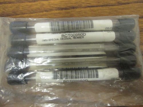 (5) High Speed Steel Special Decimal Size Reamers - Diameter: .0950&#034;