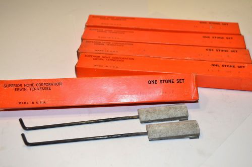 5 NOS Hone Sets SUPERIOR HONE CORPORATION USA 2 Hones per SET #16 8 150 P