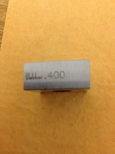 Webber Starrett Steel Square Gage Block .400&#034;