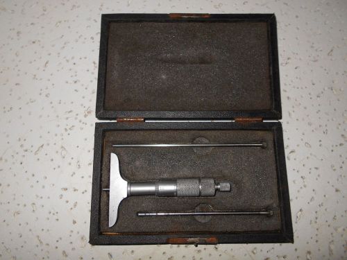 CRAFTSMAN D.C. DEPTH MICROMETER, 2-1/2 &#039;&#039; Base MADE IN U.S.A  Original Case!!