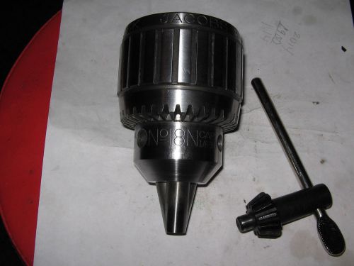 Jacobs # 18N Super Drill Chuck/Key, JT4 Mount, 1/8&#034; - 3/4&#034; Capacity