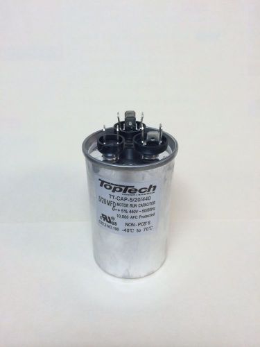 Dual run capacitor 5+20 20/5 mfd 440v ac motor hvac 370 370v  440 vac v volts uf for sale