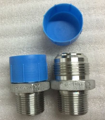 Lot Of 2 Allan Aircraft Male Connector 1&#034; T X 3/4&#034; Npt AA67006-16-12KA, AA67006