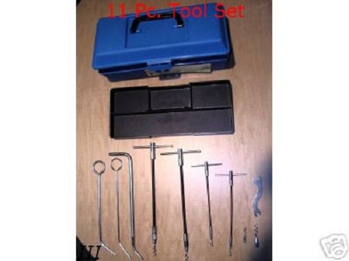 PUMP VALVE MECHANICAL COMPRESSION PACKING 11 PC REMOVAL TOOL BOX CORKSCREW SET