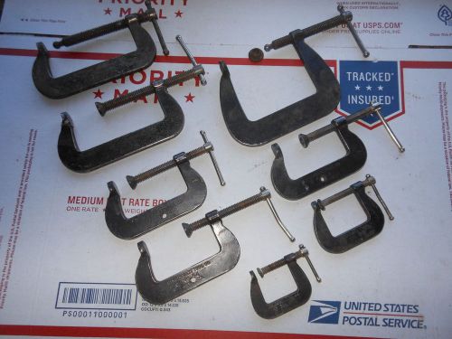 Cincinnati Tool Co 8 Piece Set of C-clamps- NICE!