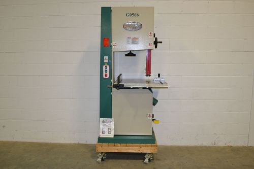 Grizzly G0566 21&#034; Heavy Duty 3HP Bandsaw w/ Custom Heavy Duty Rolling Stand, 1PH