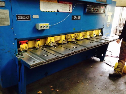 1/4&#034; x 8&#039;  cincinnati 250hs8  hydraulic shear for sale