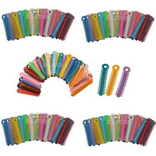 5 X Dental Orthodontic ligature ties (multi-colored)(1014pcs each pack )