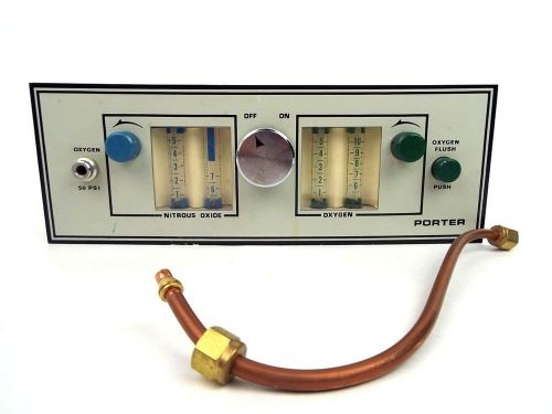 Porter 1050 cabinet mount nitrous oxide n2o dental conscious sedation flowmeter for sale