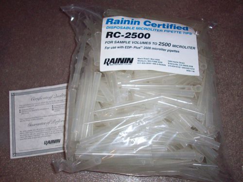 Rainin rc-2500 microliter edp plus traditional pipette tips qty 1000 for sale