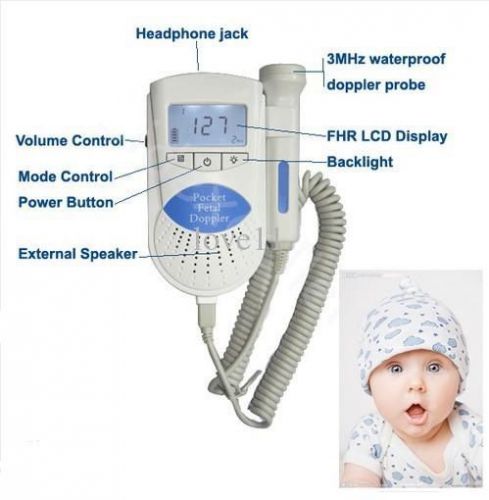 Sonoline B Fetal heart doppler /Backlight LCD 3mhzFDA USA Seller 1y warrnty