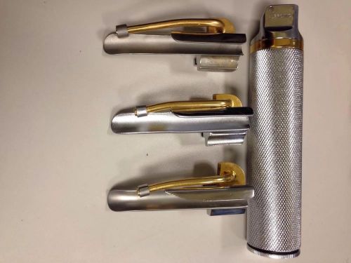 Alero Medical Laryngoscope Handle 21409 w/ 3 Blades