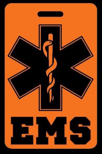 Orange EMS Luggage/Gear Bag Tag - FREE Personalization - New