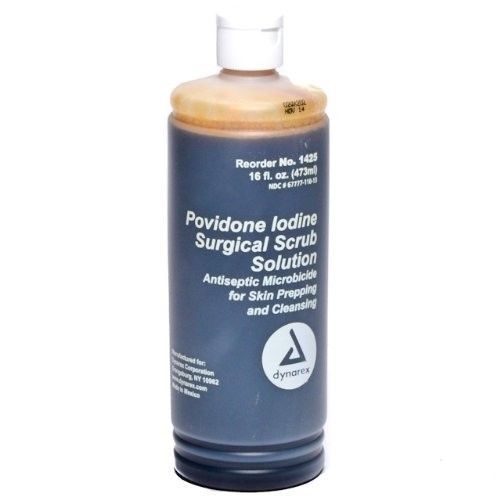 Dynarex Povidone Iodine Surgical Scrub Solution - 16 oz