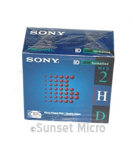 Sony 3.5&#034; Micro Floppy Disk/Double Sided Box of 10 10MFD-2HD